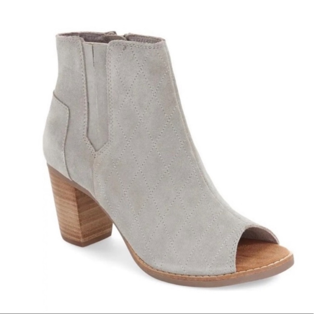 Toms peep toe booties